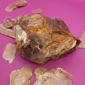 DRUZY SMOKEY QUARTZ w GOLD and COPPER MICA